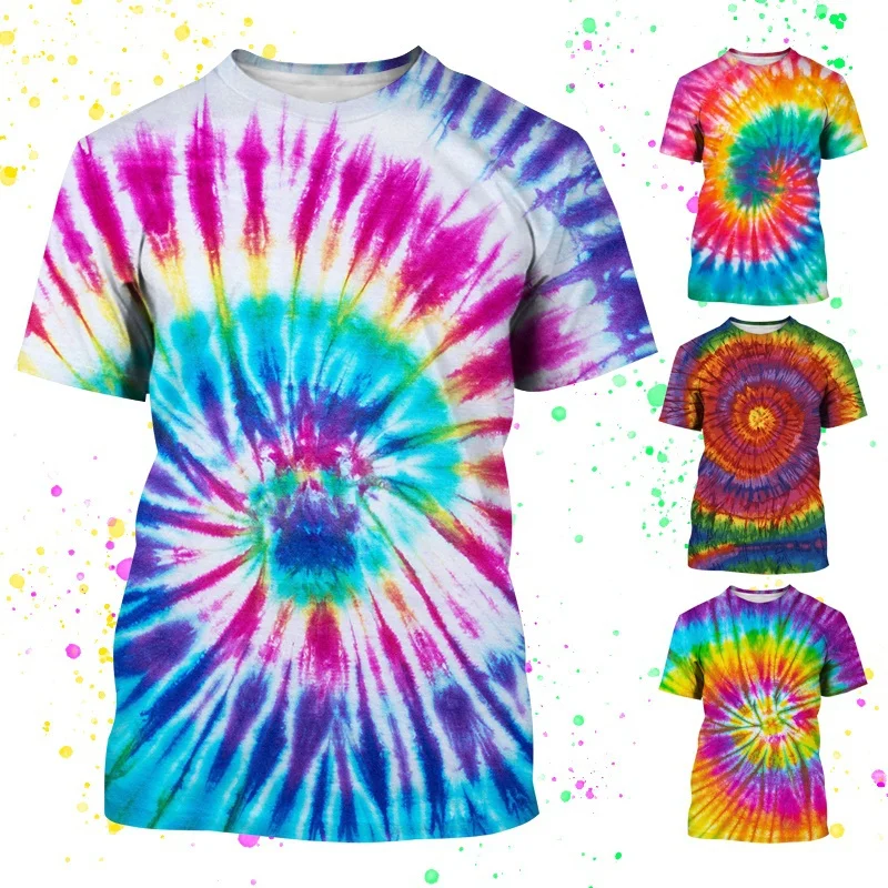 Colorful Tie-dye Pattern Printing 3DT Shirt Men's Unisex Fashion Round Neck T-shirt
Colorful Tie-dye Pattern Printing 3DT Shirt Men's Unisex Fashion Round Neck T-shirt