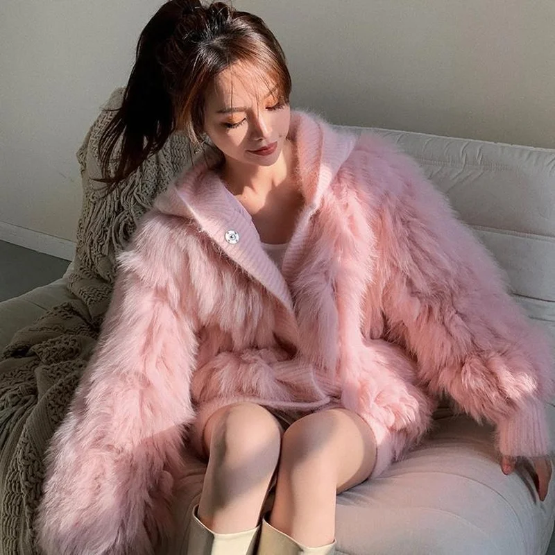 Женское зимнее пальто из искусственного лисьего меха, Повседневная Свободная зимняя куртка с капюшоном и длинным рукавом из искусственног...
Женское зимнее пальто из искусственного лисьего меха, Повседневная Свободная зимняя куртка с капюшоном и длинным рукавом из искусственног...