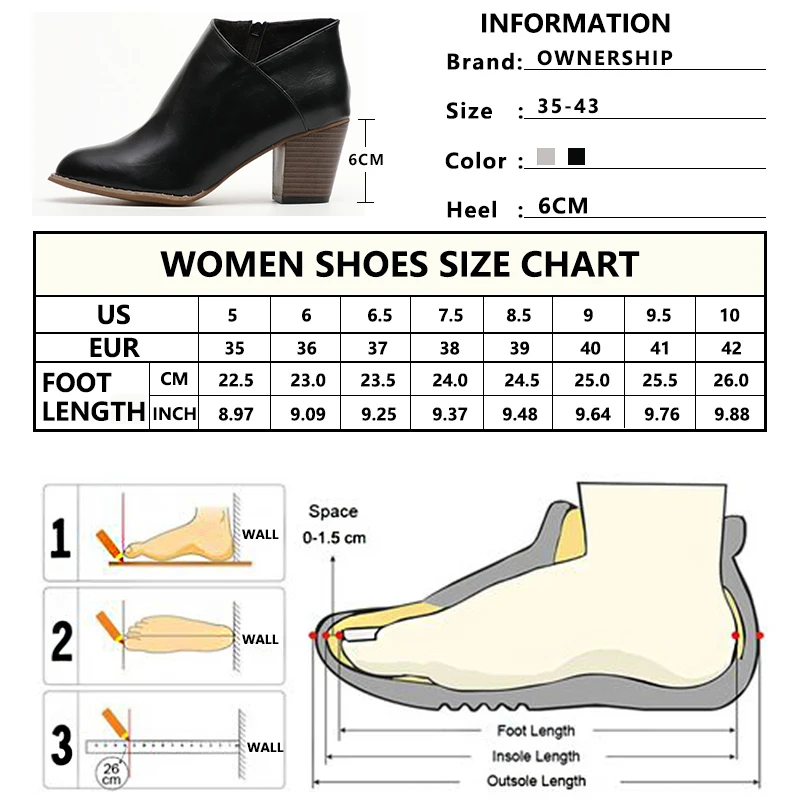 Women Ankle Boots Mid Heels Lady Classic Round Toe Side Zip Pumps Woman Slip-on Shoes Female Casual Vintage Women's Plus Size 43
Women Ankle Boots Mid Heels Lady Classic Round Toe Side Zip Pumps Woman Slip-on Shoes Female Casual Vintage Women's Plus Size 43