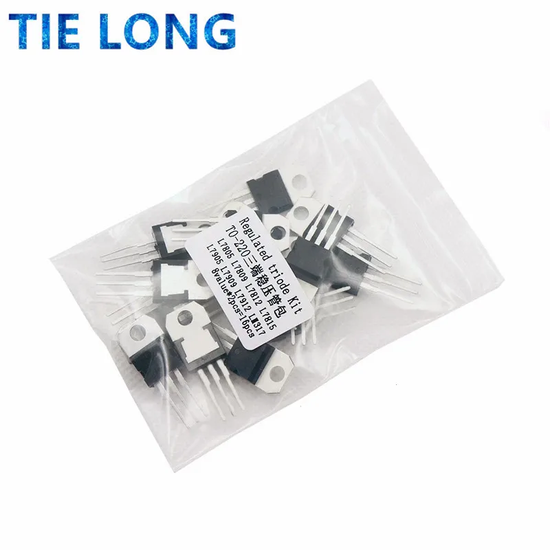 8value*2pcs=16pcs 7805 7809 7812 7815 7905 7912 7915 LM317T TO-220 Transistor Assortment Kit Voltage Regulator
8value*2pcs=16pcs 7805 7809 7812 7815 7905 7912 7915 LM317T TO-220 Transistor Assortment Kit Voltage Regulator