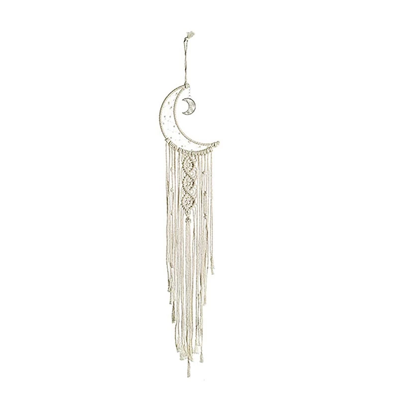 Moon Dream Catcher Handmade for Bedroom Decor Macrame Wall Hanging Bohemian Home Decoration Gifts for Teenage Girls
Moon Dream Catcher Handmade for Bedroom Decor Macrame Wall Hanging Bohemian Home Decoration Gifts for Teenage Girls