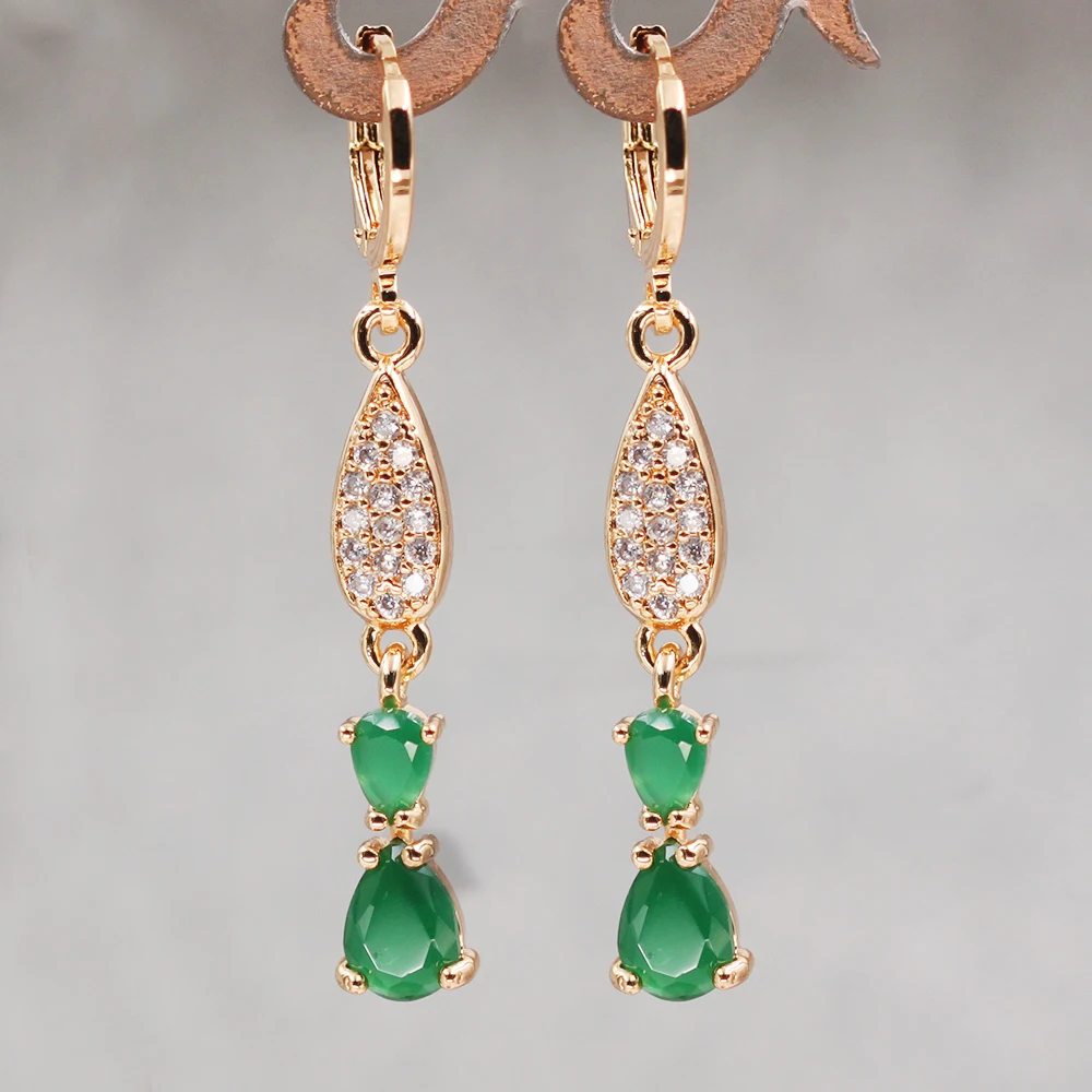 Luxury Bohemian Dangle Earrings for Women 's Water Drop Green stone Earrings Trendy Jewelry for Party Wedding accessories Gift
Luxury Bohemian Dangle Earrings for Women 's Water Drop Green stone Earrings Trendy Jewelry for Party Wedding accessories Gift