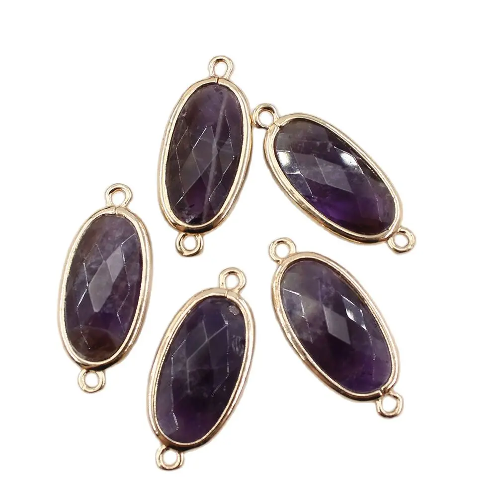 5Pcs 12x28mm Natural Purple Amethyst Gold Plated Nugget Pendant Connector For Necklace Bracelet Earrings Jewelry DIY
5Pcs 12x28mm Natural Purple Amethyst Gold Plated Nugget Pendant Connector For Necklace Bracelet Earrings Jewelry DIY