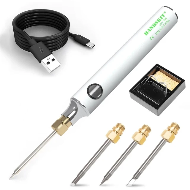 Adjustable Temperature USB Electric Soldering Iron 5V 8W With The Charge Solder Welding Heater Tin Wire Repain Tool WIth 3 Tips
Adjustable Temperature USB Electric Soldering Iron 5V 8W With The Charge Solder Welding Heater Tin Wire Repain Tool WIth 3 Tips