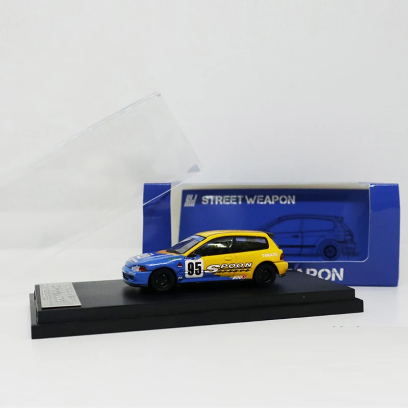 Street Weapon 1:64 Model Car Honda Civic EG6 Spoon #95 Alloy Die-cast Vehicle Display Collection | Игрушки и хобби