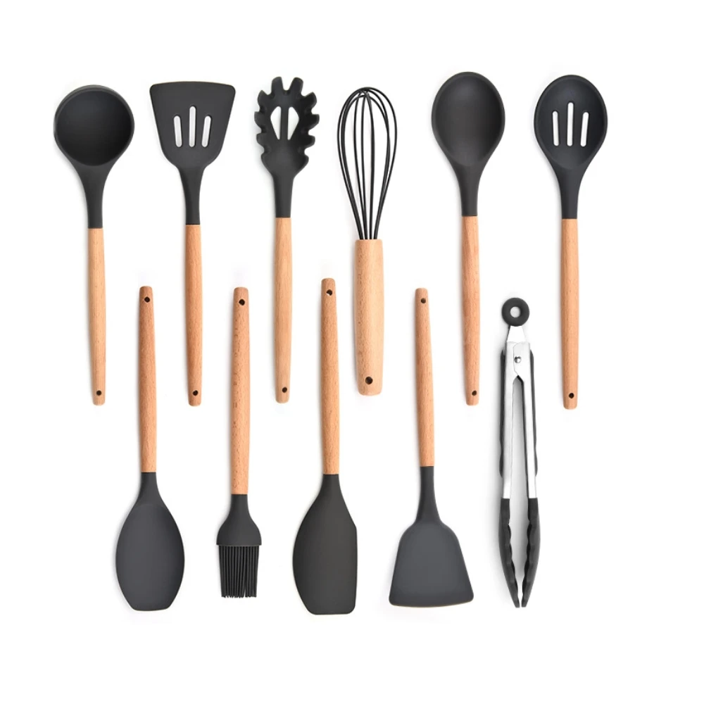 9/11Pcs Silicone Cooking Utensils Set Non-stick Spatula Shovel Wooden Handle Cooking Tools Set Kitchen Tools
9/11Pcs Silicone Cooking Utensils Set Non-stick Spatula Shovel Wooden Handle Cooking Tools Set Kitchen Tools