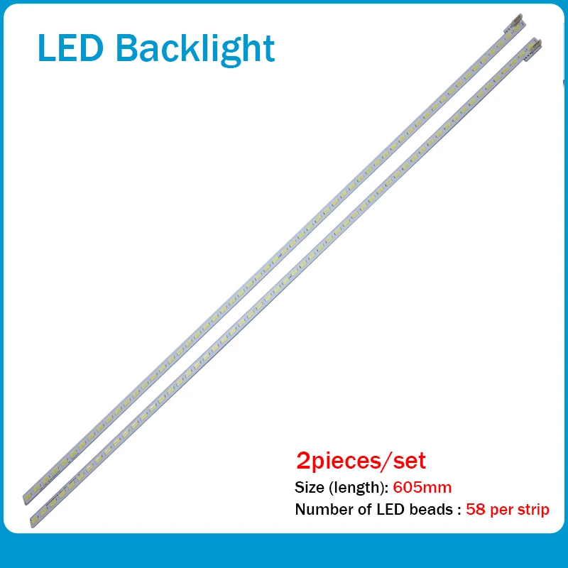 100%New 2Piece/lot For Sony LED Backlight Strip55" LJ64-03374A LJ64-03374B 2012SLS55 7030 58 R/L REV1.2 605mm
100%New 2Piece/lot For Sony LED Backlight Strip55" LJ64-03374A LJ64-03374B 2012SLS55 7030 58 R/L REV1.2 605mm