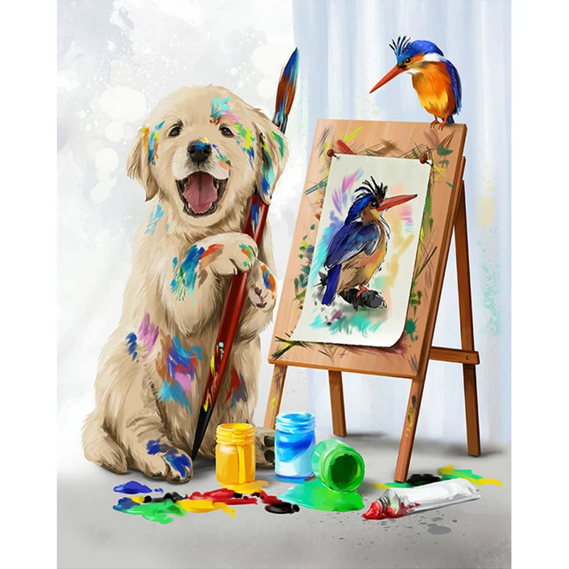 DIY Oil Painting By Numbers for Adults Kids animal dog Picture Color Draw Acrylic Paint On Canvas Kit Home Decor Gift
DIY Oil Painting By Numbers for Adults Kids animal dog Picture Color Draw Acrylic Paint On Canvas Kit Home Decor Gift