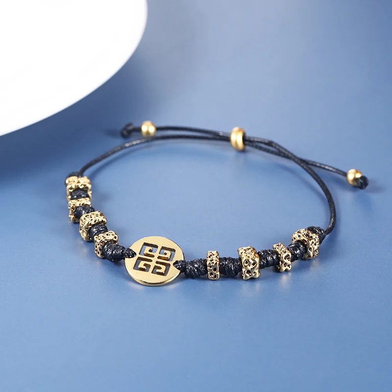 New braided rope men's bracelet geometric retro Chinese styl bracelet blessing female bracelet golden adjustable fashion jewelry
New braided rope men's bracelet geometric retro Chinese styl bracelet blessing female bracelet golden adjustable fashion jewelry