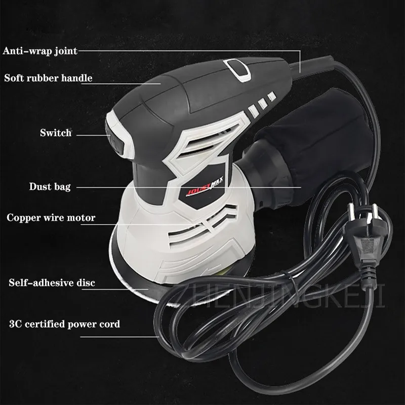 220V Polishing Tool Machine Sanding Electric Sander Sandpaper Random-orbit Home DIY Belt Mini Small Electricity 1kg 240kw | Инструменты