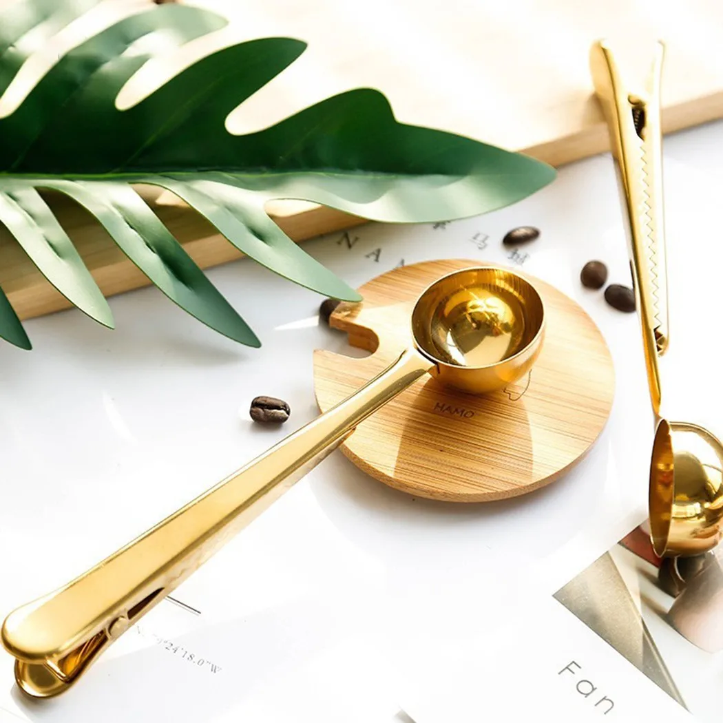 Stainless Steel Two-In-One Coffee Scoop Clip Tea Milk Powder Measuring Spoon Multifunctional Sealing Clip Kitchen Cafe Supplies
Stainless Steel Two-In-One Coffee Scoop Clip Tea Milk Powder Measuring Spoon Multifunctional Sealing Clip Kitchen Cafe Supplies