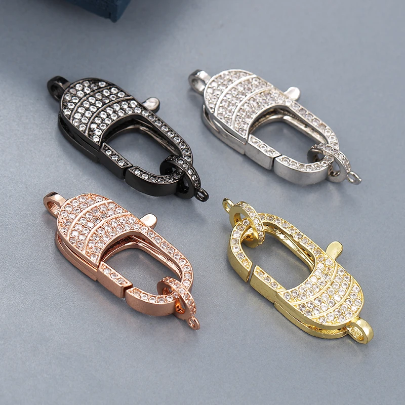 MINHIN Multi CZ Connector End Caps Lobster Clasps For Natural Stones Pearls Beaded Necklace Bracelet DIY Fashion Jewelry Making
MINHIN Multi CZ Connector End Caps Lobster Clasps For Natural Stones Pearls Beaded Necklace Bracelet DIY Fashion Jewelry Making