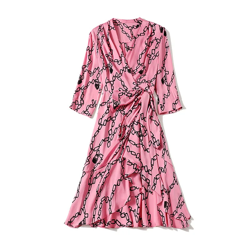 YILINHAN Slik Dresses For Women 2021 Summer Elegant Fashion Print V Neck Middle Sleeve Party Vintage 100% Natural Silk Dress
YILINHAN Slik Dresses For Women 2021 Summer Elegant Fashion Print V Neck Middle Sleeve Party Vintage 100% Natural Silk Dress