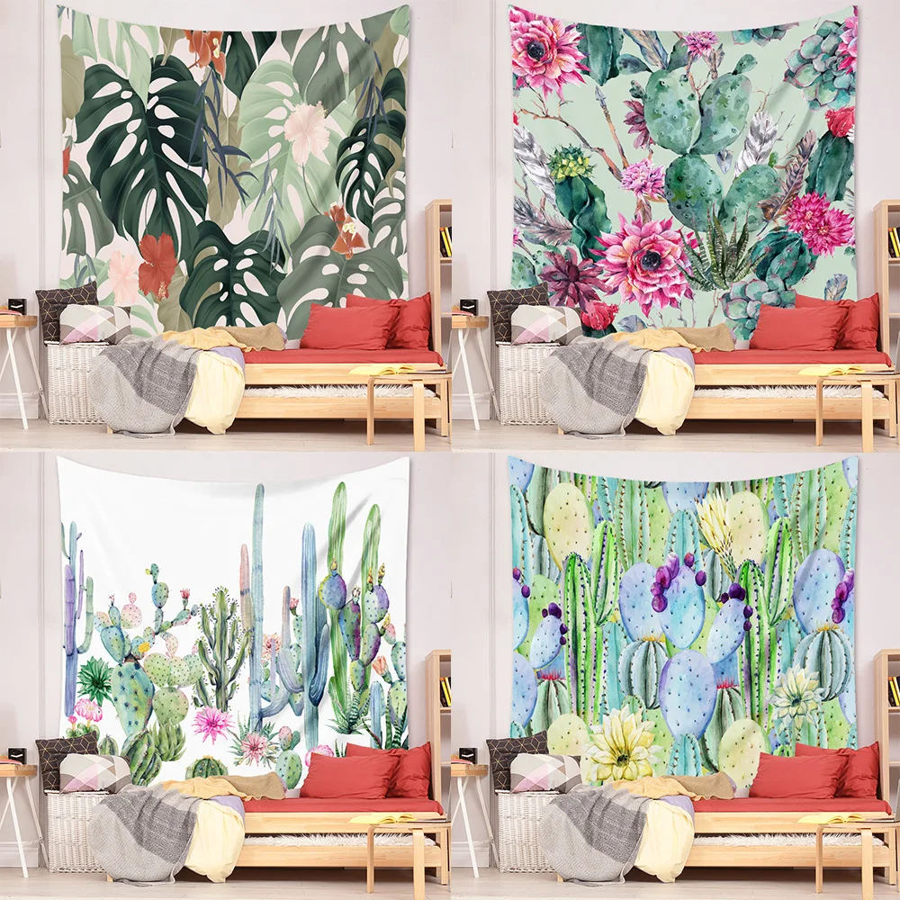 Tropical Plant Leaf Tapestry Wall Decoration Background Cloth Succulents Cactus Tapestry Wall Hanging Fabric Painting
Tropical Plant Leaf Tapestry Wall Decoration Background Cloth Succulents Cactus Tapestry Wall Hanging Fabric Painting