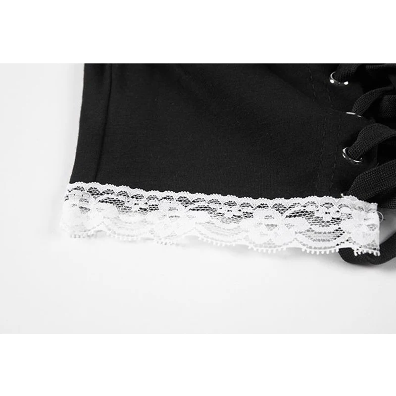 Harajuku Punk Black Lace Up Tees Crop Top Woman 2021 Summer Casual Bodycon Sexy Lace Low Chest Party Streetwear T-Shirt Female
Harajuku Punk Black Lace Up Tees Crop Top Woman 2021 Summer Casual Bodycon Sexy Lace Low Chest Party Streetwear T-Shirt Female
