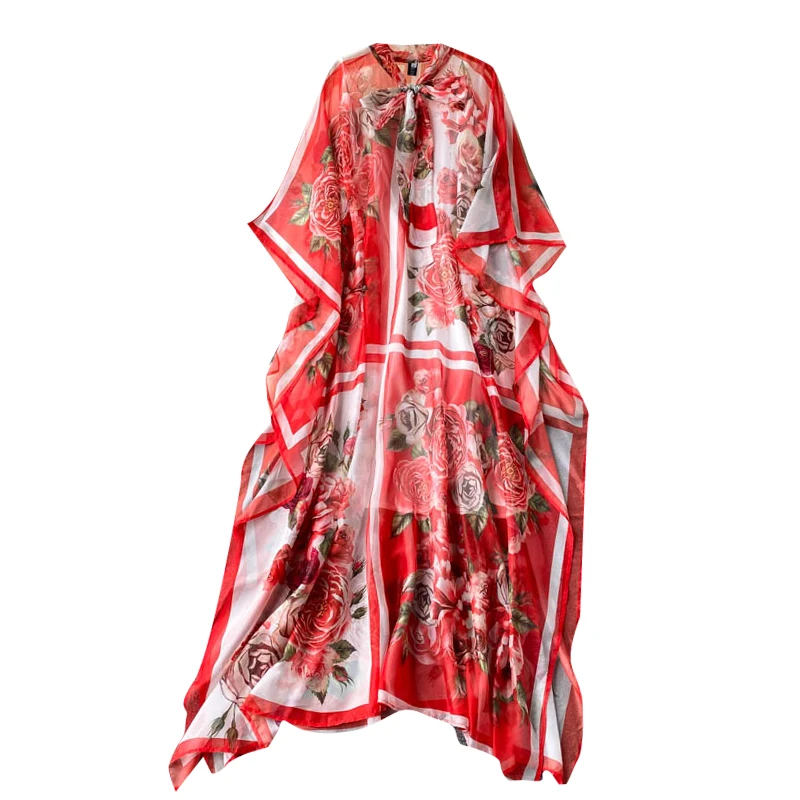 Summer Dress European and American Fashion Temperament Maxi Vestidos Female Bow Tie Irregular Short-sleeved Chiffon Dress DK470
Summer Dress European and American Fashion Temperament Maxi Vestidos Female Bow Tie Irregular Short-sleeved Chiffon Dress DK470