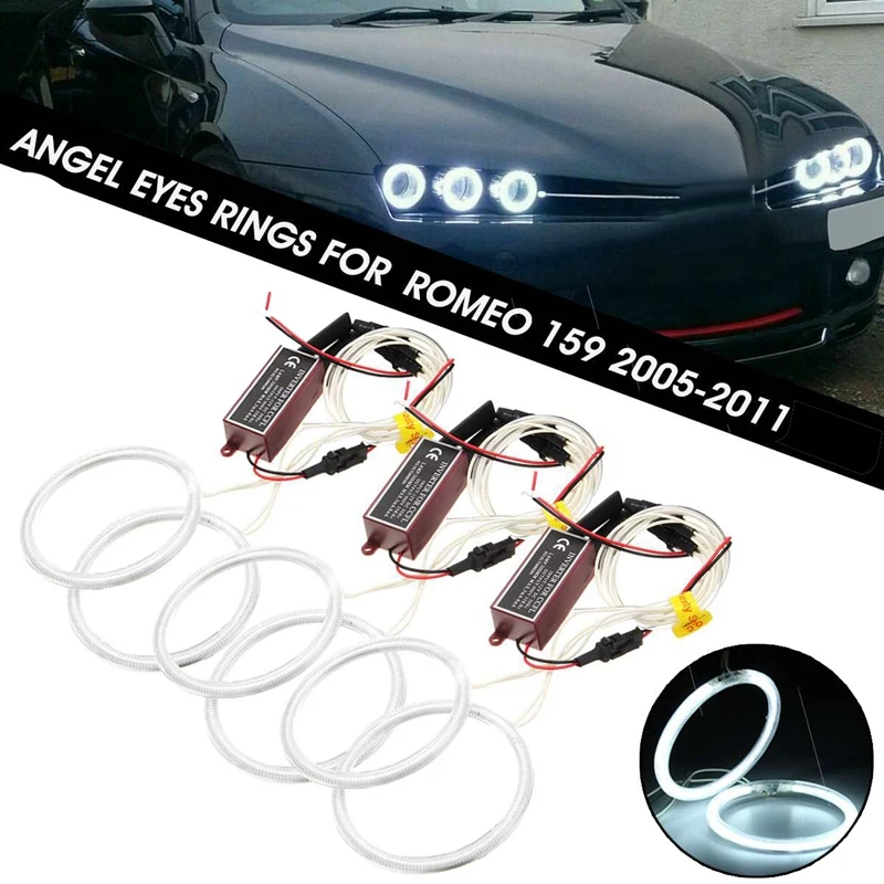 6Pcs Car Front Headlight Ultra Bright Angel Eyes CCFL Halo Ring for Alfa Romeo 159 2005 2006 2007 2008 2009 2010 2011
6Pcs Car Front Headlight Ultra Bright Angel Eyes CCFL Halo Ring for Alfa Romeo 159 2005 2006 2007 2008 2009 2010 2011