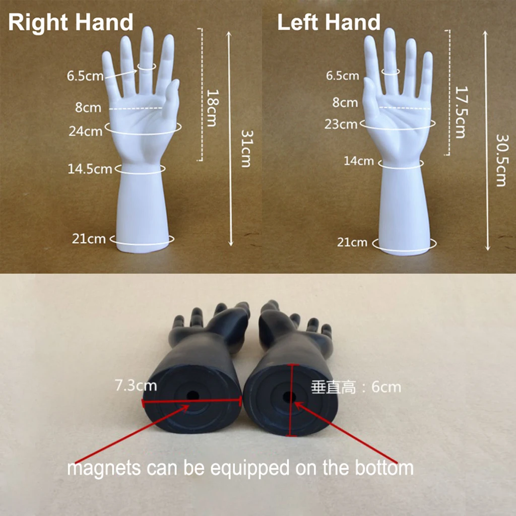 2 Pairs Black White Male Mannequin Hand for Retail Stores Shopping Showcase Watch Jewelry Bracelet Gloves Rings Display
2 Pairs Black White Male Mannequin Hand for Retail Stores Shopping Showcase Watch Jewelry Bracelet Gloves Rings Display