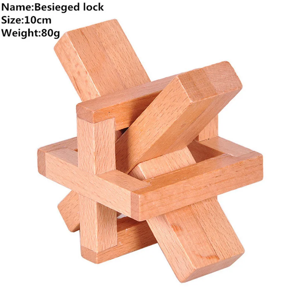 

Wooden Puzzle Classical Intellectual Cube Educational Toy Brain Teaser Kong Ming/Luban Lock For Adult & Children
