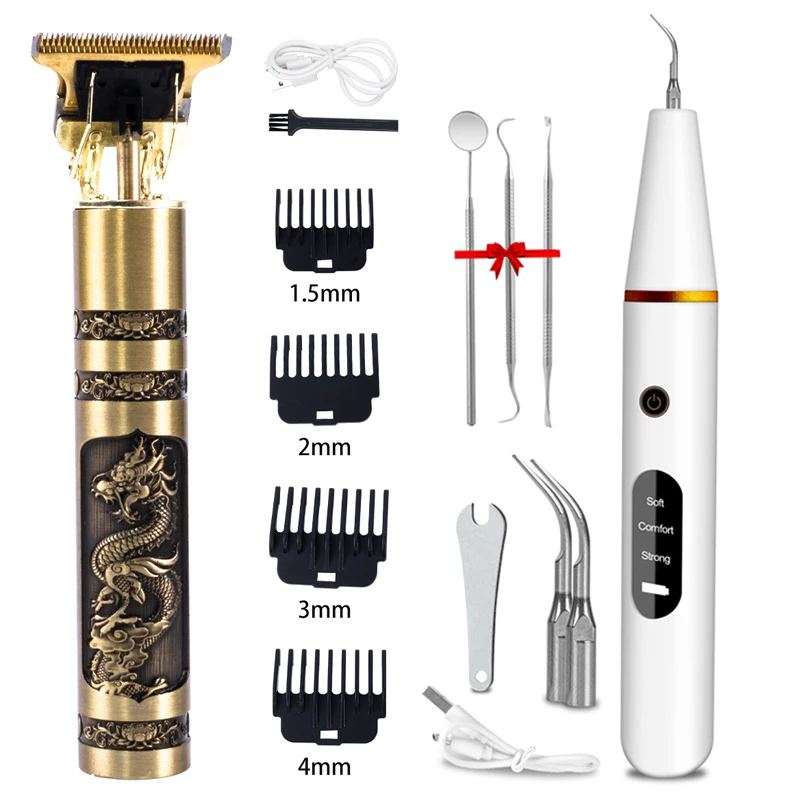 Electric Sonic Dental Calculus Scaler Oral Teeth Tartar Remover Hair Clipper Professional Electric Hair Trimmer Hair Cutting
Electric Sonic Dental Calculus Scaler Oral Teeth Tartar Remover Hair Clipper Professional Electric Hair Trimmer Hair Cutting