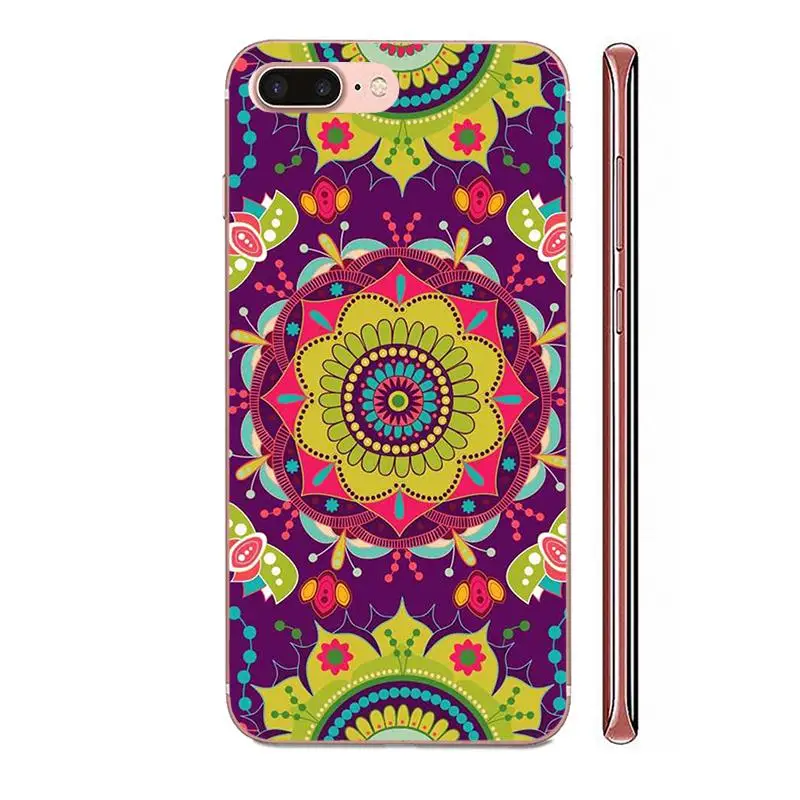 Чехлы для Apple iPhone 11 Pro X XS Max XR 4 4S 5 5C 5S SE SE2 6 6S 7 8 Plus модные с рисунком мандалы |