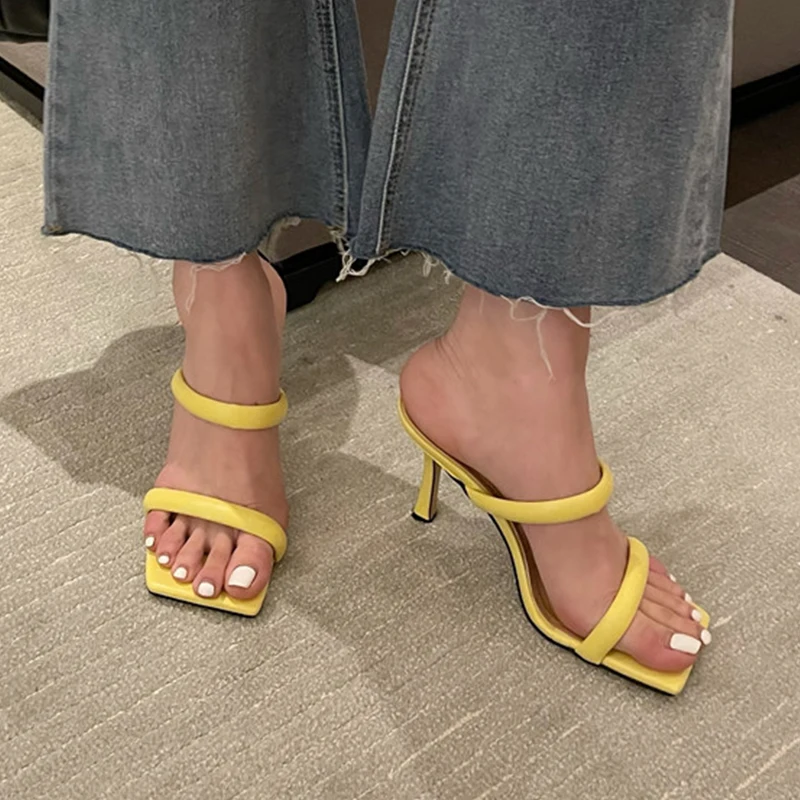 Women's High Heels 9cm Slippers Pu Leather Mesh Mules Talons Feminino Ladies Elegant Platform Cover Toe Slides Shoes Plus Size
Women's High Heels 9cm Slippers Pu Leather Mesh Mules Talons Feminino Ladies Elegant Platform Cover Toe Slides Shoes Plus Size