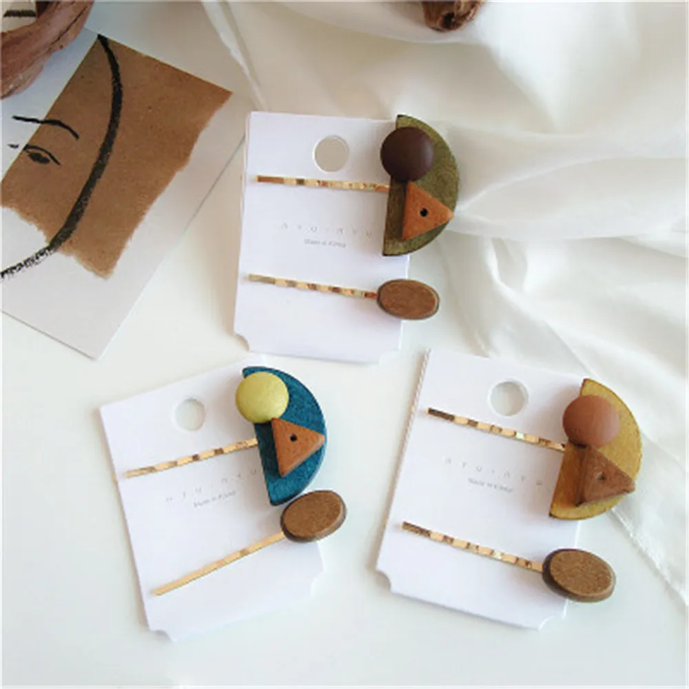 Korean Headdress Retro Wood Color Matching Girl Geometric Hair Clip Simple Fashion Side Clip Hair Clip Combination Accessories
Korean Headdress Retro Wood Color Matching Girl Geometric Hair Clip Simple Fashion Side Clip Hair Clip Combination Accessories