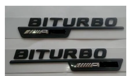 Матовый черный для BITURBO Для AMG буквы значок эмблема наклейка Mercedes Benz | Автомобили и