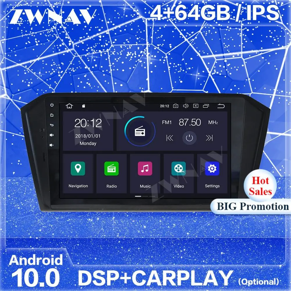 IPS Android 10.0 Screen Car Player GPS Navi For Volkswagen Passat 2015 2016 2017 Auto Radio Stereo Multimedia Player Head Unit
IPS Android 10.0 Screen Car Player GPS Navi For Volkswagen Passat 2015 2016 2017 Auto Radio Stereo Multimedia Player Head Unit