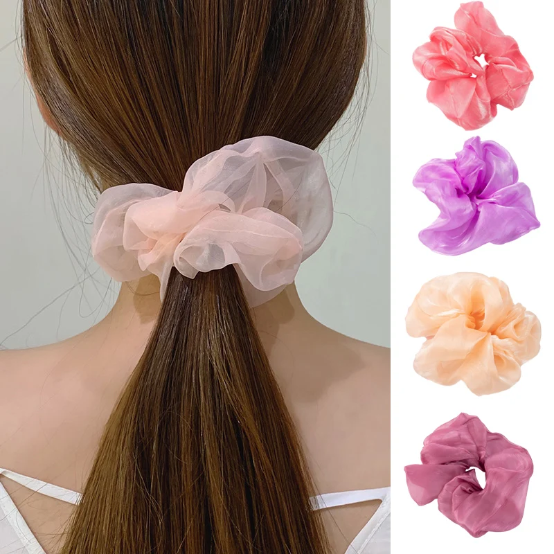 Резинки для волос из органзы женские, Однотонные эластичные заколки для хвоста, аксессуар на голову, большие размеры
Резинки для волос из органзы женские, Однотонные эластичные заколки для хвоста, аксессуар на голову, большие размеры