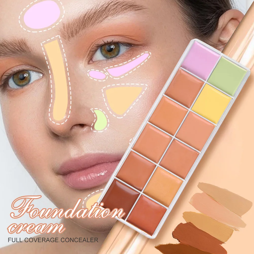 12-color Facial Contour Concealer Palette, Full Coverage Three-dimensional Contouring Cream, Foundation Brightening Makeup
12-color Facial Contour Concealer Palette, Full Coverage Three-dimensional Contouring Cream, Foundation Brightening Makeup