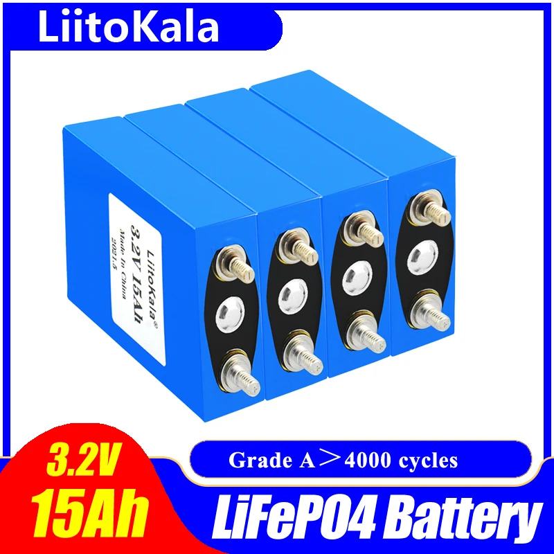 LiitoKala 3.2v 15ah lifepo4 rechargeable battery lithium Iron phosphate battery pack of electric vehicle battery 3.2V 15000mah
LiitoKala 3.2v 15ah lifepo4 rechargeable battery lithium Iron phosphate battery pack of electric vehicle battery 3.2V 15000mah