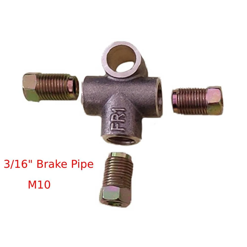 4-piece Set Of Three-way T-type Three-way Three-way Nut Short Joint Metric M10 3/16 Tube 10mm Convex Bottom Brake Pipe Fittings
4-piece Set Of Three-way T-type Three-way Three-way Nut Short Joint Metric M10 3/16 Tube 10mm Convex Bottom Brake Pipe Fittings