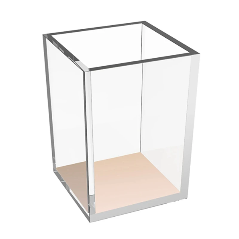 Deluxe Acrylic Design Soft Contact Square Pen Pencil Ruler Holder Cup Desktop Stationery Organizer, Clear/Rose Gold
Deluxe Acrylic Design Soft Contact Square Pen Pencil Ruler Holder Cup Desktop Stationery Organizer, Clear/Rose Gold
