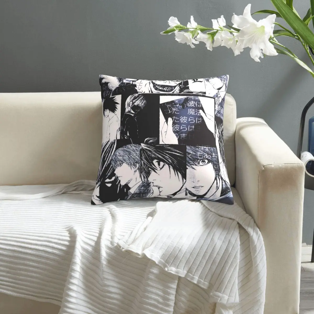 Death Note pillowcase printed cushion cover sofa waist pillow pillow cover 
Death Note pillowcase printed cushion cover sofa waist pillow pillow cover