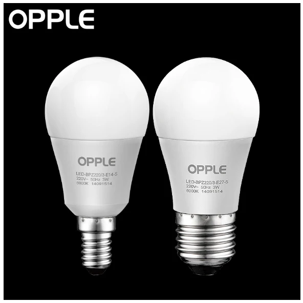Светодиодный аварийная лампа OPPLE без мерцания защита глаз E14 E27 3W/4
