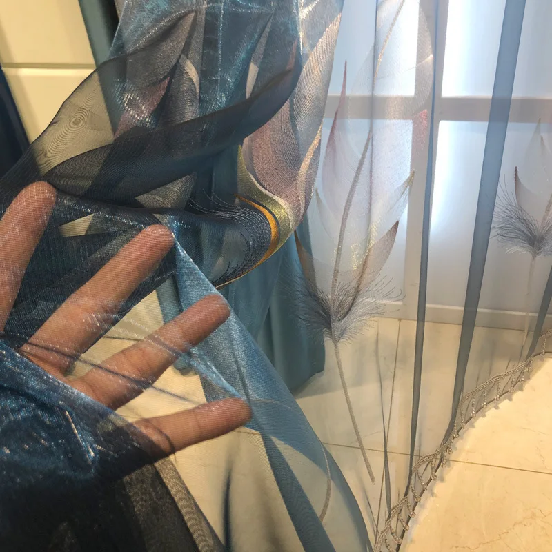 Nordic Modern Bedroom Blackout Curtain Embroidered New Light Luxury Simple Living Room Bay Window Finished Product Customization 
Nordic Modern Bedroom Blackout Curtain Embroidered New Light Luxury Simple Living Room Bay Window Finished Product Customization