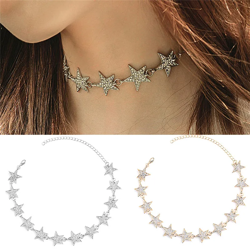 Star Necklace Women Choker Moon Necklaces Boho Pendants Collier Femme Chain Collar Collares
Star Necklace Women Choker Moon Necklaces Boho Pendants Collier Femme Chain Collar Collares