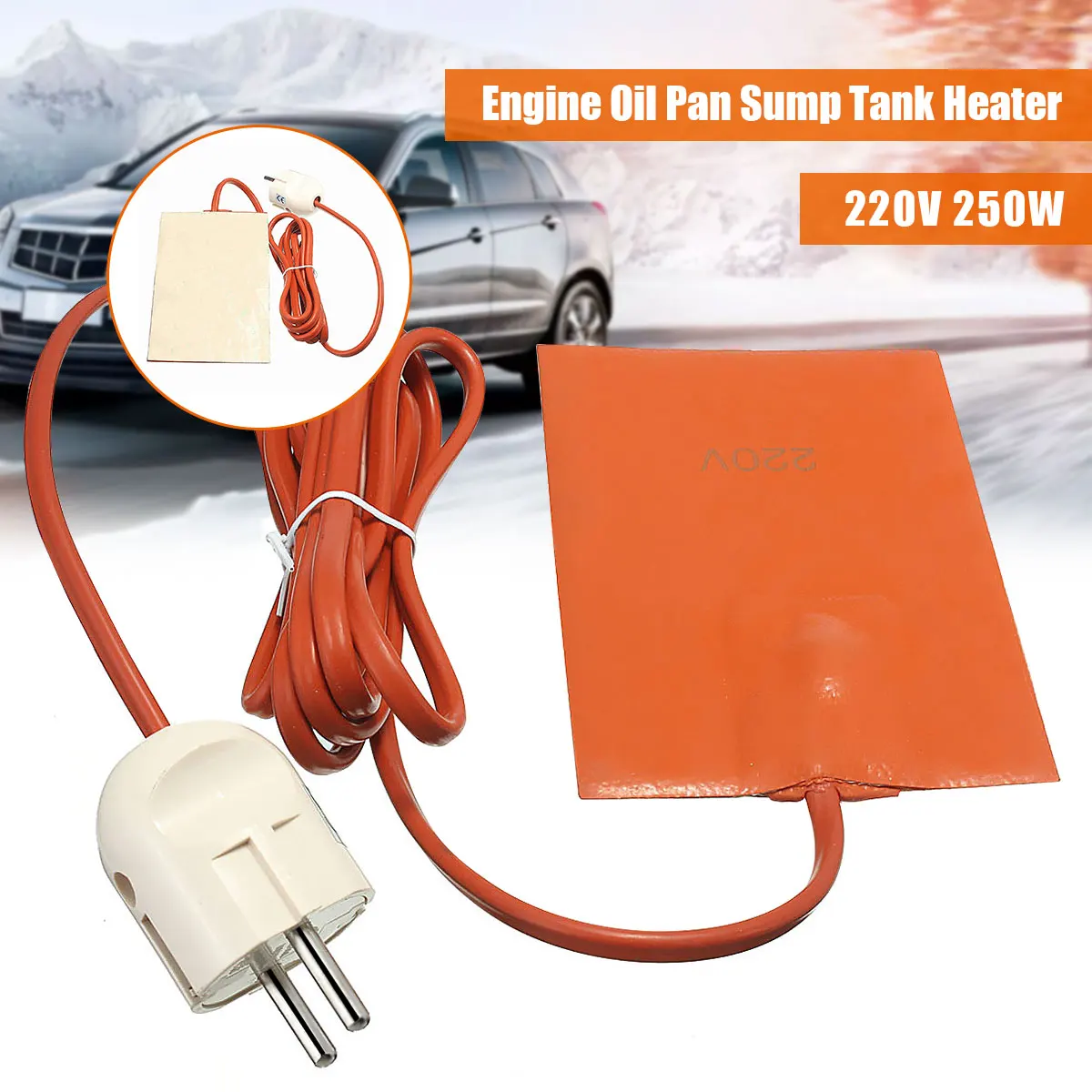 Car Engine Oil Pan Sump Tank Heater Pad 250W Silicone Heating Pad For Engine Oil Tank Wear Protect With EU Plug 220-240V
Car Engine Oil Pan Sump Tank Heater Pad 250W Silicone Heating Pad For Engine Oil Tank Wear Protect With EU Plug 220-240V