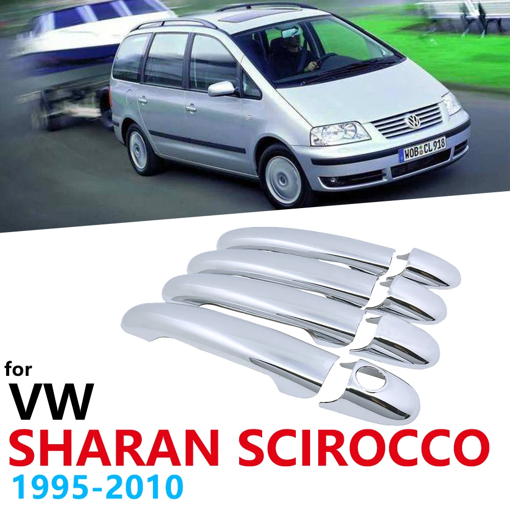 Фото Хромированная крышка с ручками для Volkswagen VW Sharan Scirocco 1995 ~ 2010 аксессуары стикеры