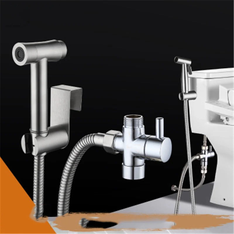 Stainless Steel Toilet Hand Held Bidet Faucet Sprayer Bidet Set Sprayer Gun Toilet Spray For Bathroom Self Cleaning Shower Head 
Stainless Steel Toilet Hand Held Bidet Faucet Sprayer Bidet Set Sprayer Gun Toilet Spray For Bathroom Self Cleaning Shower Head