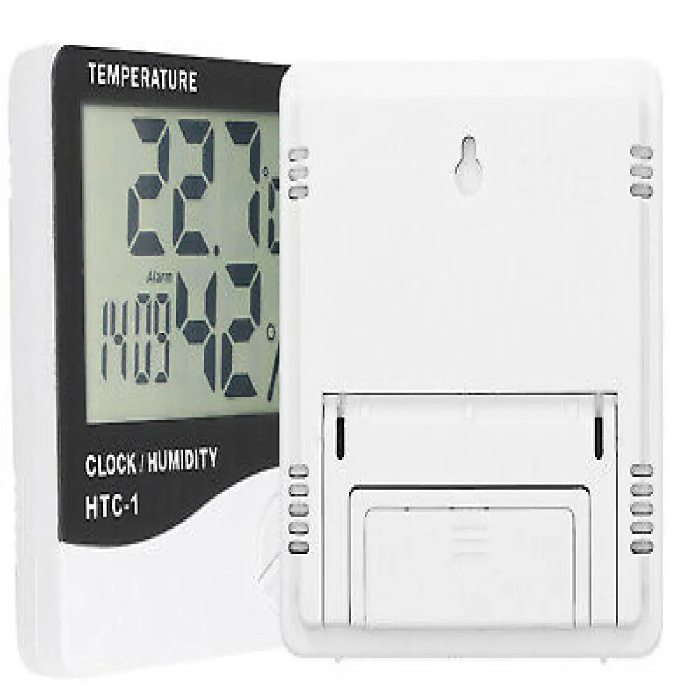 Portable Digital Thermometer Hygrometer HTC-1 Mini Weather Station Electronic Time Humidity Liquid Crystal Display Wireless
Portable Digital Thermometer Hygrometer HTC-1 Mini Weather Station Electronic Time Humidity Liquid Crystal Display Wireless