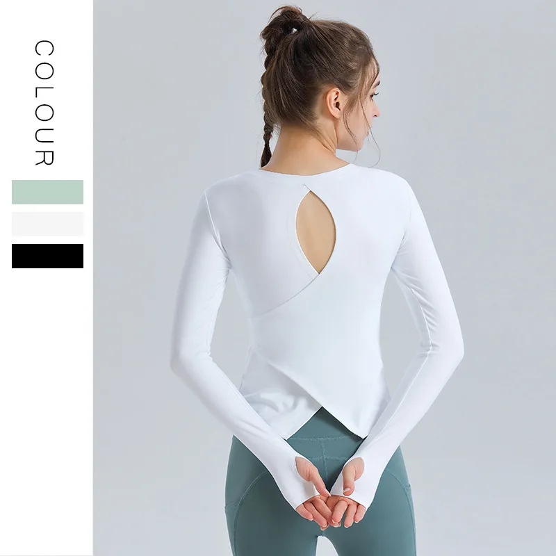 2021 New Yoga Shirts Sports Long Sleeve Top Sexy Tight Back Fitness Gym Clothing Quick Drying Running T-shirt
2021 New Yoga Shirts Sports Long Sleeve Top Sexy Tight Back Fitness Gym Clothing Quick Drying Running T-shirt