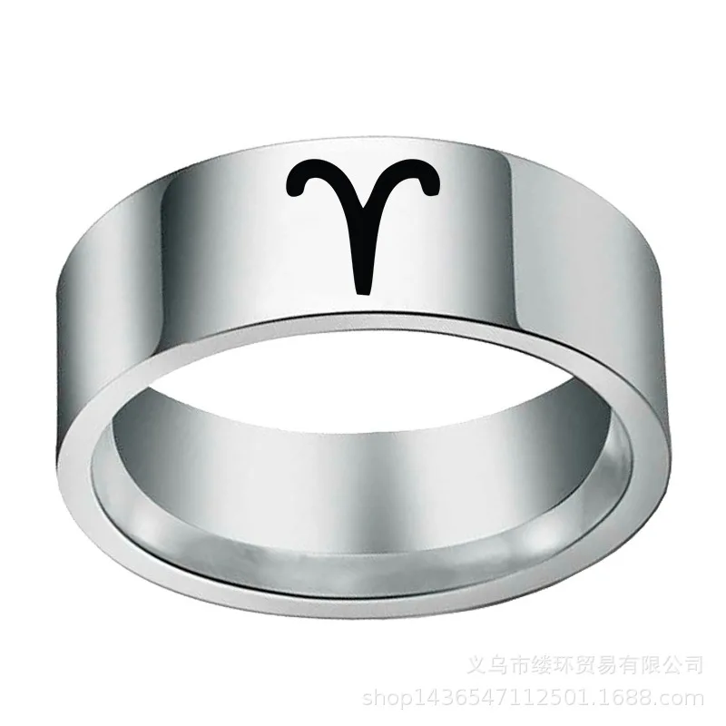 12 Zodiac Ring Aries Taurus Gemini Cancer Virgo Libra Scorpius Sagittarius Capricornus Wedding Stainless Steel Rings Jewelry
12 Zodiac Ring Aries Taurus Gemini Cancer Virgo Libra Scorpius Sagittarius Capricornus Wedding Stainless Steel Rings Jewelry