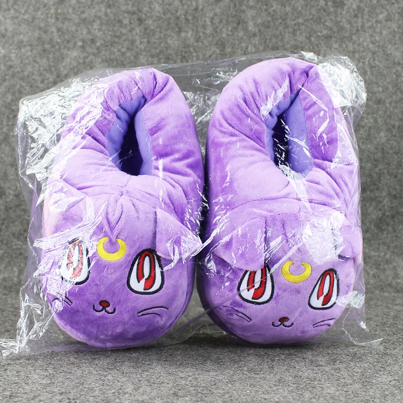 27cm Sailor Moon Luna Plush Toys Cute Shoes Soft Stuffed Slippers Shoes