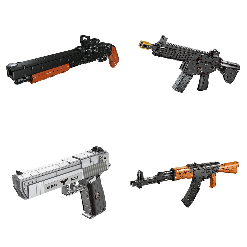 Christmas Gifts Pistol Gun Building Blocks AWM Sniper Rifle Set Toys AK47 Rifle Shooting Kids Educational Blocks
Christmas Gifts Pistol Gun Building Blocks AWM Sniper Rifle Set Toys AK47 Rifle Shooting Kids Educational Blocks