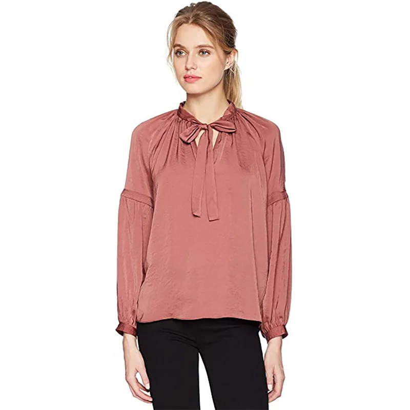 yuninyoyo women spring summer shirt with Lantern sleeves V-neck Loose Comfortable shirt with bowknot 
yuninyoyo women spring summer shirt with Lantern sleeves V-neck Loose Comfortable shirt with bowknot