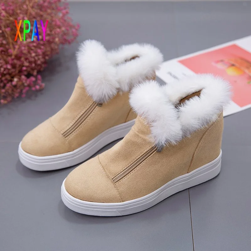 New Autumn and Winter Thick-soled Snow Boots Round Toe Heightened Plus Velvet Warm Side Zipper Black Blue Booties Woman 2021XPAY
New Autumn and Winter Thick-soled Snow Boots Round Toe Heightened Plus Velvet Warm Side Zipper Black Blue Booties Woman 2021XPAY
