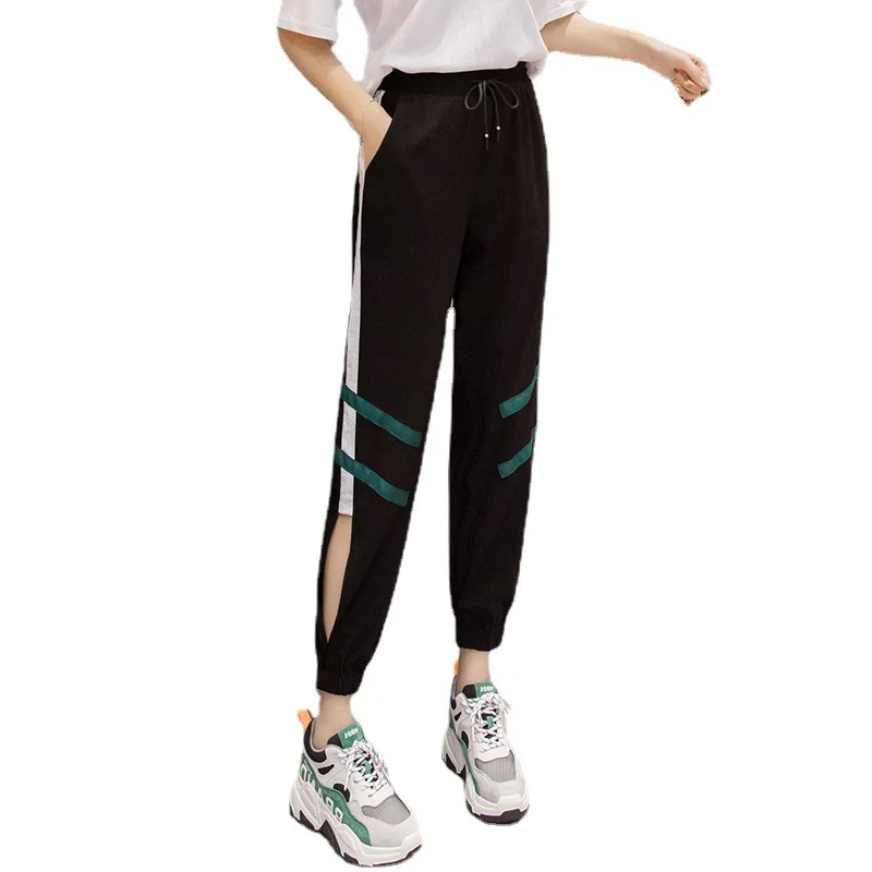 Sports Pants Female Ins Trendy Loose Ankle Length Ankle-Tied Ripped Thin Stitching Hollowed Leisure Harem Pants
Sports Pants Female Ins Trendy Loose Ankle Length Ankle-Tied Ripped Thin Stitching Hollowed Leisure Harem Pants