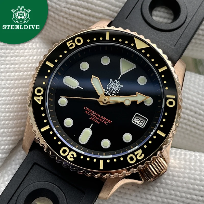 Steeldive 1996S CuSn8 Bronze Diver Watches Automatic Mechanical Retro NH35 Sapphire Crystal Ceramic Bezel Water Resistant Watch
Steeldive 1996S CuSn8 Bronze Diver Watches Automatic Mechanical Retro NH35 Sapphire Crystal Ceramic Bezel Water Resistant Watch